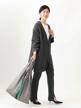 「VERMEIL par iena（ヴェルメイユパーイエナ）の【SYMPATHY OF SOUL/シンパシーオブソウル】LABO Circle Ring（シルバー）（リング）」を使った、hikariさん（レディース・166cm）の秋コーディネート