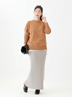 「VERMEIL par iena（ヴェルメイユパーイエナ）のアイテム（ニット/セーター）」を使った、hikariさん（レディース・166cm）の秋コーディネート