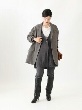 「VERMEIL par iena（ヴェルメイユパーイエナ）のアイテム（ジャケット/アウター）」を使った、hikariさん（レディース・166cm）の秋コーディネート