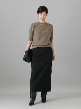 「VERMEIL par iena（ヴェルメイユパーイエナ）のアイテム（ニット/セーター）」を使った、hikariさん（レディース・166cm）の秋コーディネート