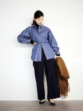 「ASAUCE MELER（アソースメレ）のアイテム」を使った、hikariさん（レディース・166cm）の秋コーディネート