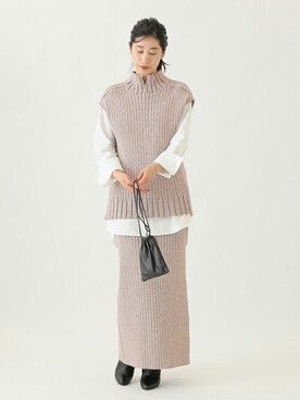 「VERMEIL par iena（ヴェルメイユパーイエナ）のアイテム（ニット/セーター）」を使った、hikariさん（レディース・166cm）の秋コーディネート