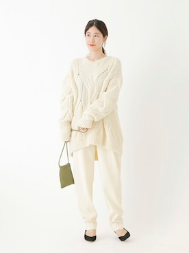 「VERMEIL par iena（ヴェルメイユパーイエナ）のアイテム（ニット/セーター）」を使った、hikariさん（レディース・166cm）の秋コーディネート