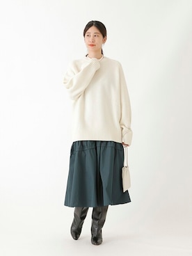「VERMEIL par iena（ヴェルメイユパーイエナ）のアイテム（ニット/セーター）」を使った、hikariさん（レディース・166cm）の秋コーディネート
