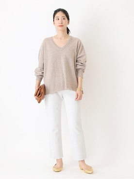 「エクストリームカシミヤ」｜hikariさん（レディース・166cm）の秋コーディネート
