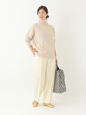 「VERMEIL par iena（ヴェルメイユパーイエナ）のアイテム（ニット/セーター）」を使った、hikariさん（レディース・166cm）の秋コーディネート