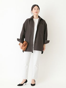 「VERMEIL par iena（ヴェルメイユパーイエナ）の【SYMPATHY OF SOUL/シンパシーオブソウル】LABO Circle Ring（シルバー）（リング）」を使った、hikariさん（レディース・166cm）の秋コーディネート