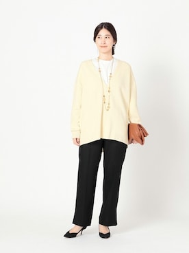 「VERMEIL par iena（ヴェルメイユパーイエナ）のアイテム（ニット/セーター）」を使った、hikariさん（レディース・166cm）の秋コーディネート
