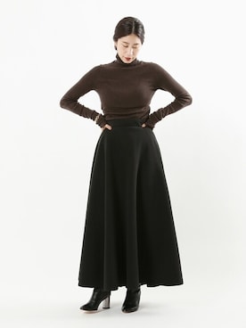 「フリーススカート」｜hikariさん（レディース・166cm）の秋コーディネート