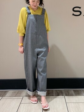 「SALON adam et rope'（サロン アダム エ ロペ）のアイテム（オールインワン・サロペット）」を使った、hiromiii☺︎さん（レディース・158cm）の春コーディネート
