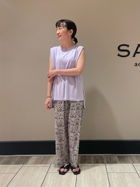 「接触冷感パンツ」｜hiromiii☺︎さん（レディース・158cm）の春コーディネート