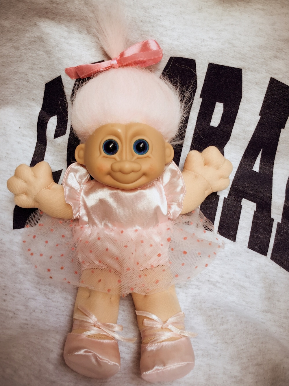 「Troll Dollのアイテム（おもちゃ、ピンク系）」を使った、puddingさん（キッズ・90cm）の春コーディネートの1枚目の写真