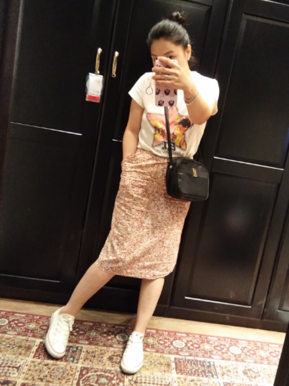 「古着のアイテム（スカート、その他）」を使った、puddingさん（レディース・150cm）の夏コーディネートの1枚目の写真