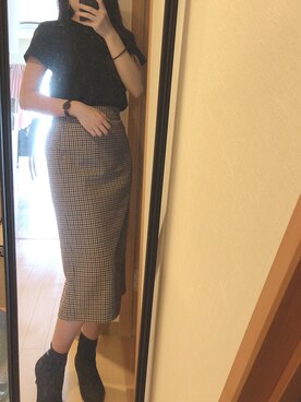 「Daniel Wellington（ダニエルウェリントン）の販売終了クラシックペティット アッシュフィールド32mm（アナログ腕時計）」を使った、chillさん（レディース・165cm）の秋コーディネート