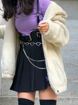 「MORPH8NE（モルフィン）のアイテム」を使った、Karol  Linさん（レディース・156cm）の春コーディネート