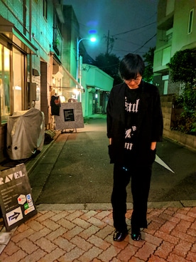 「アイテム（スリッポン）」を使った、Tsujikawa  Yukiさん（メンズ・171cm・20代）の秋コーディネート