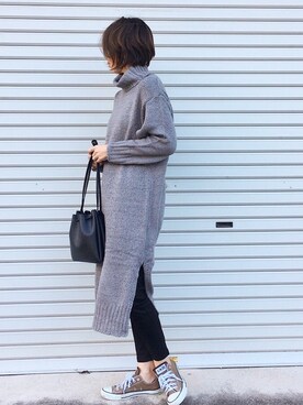 「StyleSea（スタイルシー）のアイテム（ワンピース/ドレス）」を使った、mochikoさん（レディース・164cm）の冬コーディネート