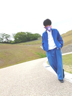 「RAGEBLUE（レイジブルー）のアイテム（デニムジャケット）」を使った、ぽしぇさん（メンズ・176cm）の春コーディネート