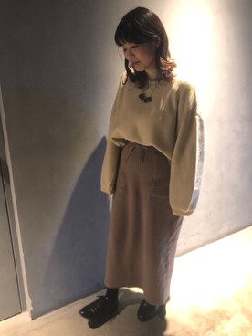 「サーマルスカート」｜moemiさん（レディース・156cm）の冬コーディネート