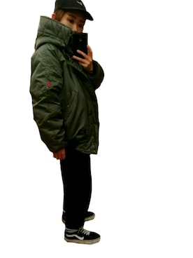 「WTAPS（ダブルタップス）のアイテム（その他アウター）」を使った、komikaさん（レディース・152cm）の冬コーディネート