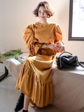 「PPGIRL（PPGIRL）のアイテム（ワンピース）」を使った、PPGIRLさん（レディース・163cm）の冬コーディネート