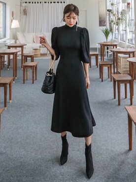 「PPGIRL（PPGIRL）のアイテム（ワンピース）」を使った、PPGIRLさん（レディース・163cm）の冬コーディネート