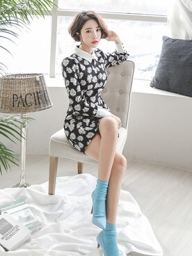 「PPGIRL（PPGIRL）のアイテム（ワンピース）」を使った、PPGIRLさん（レディース・163cm）の冬コーディネート