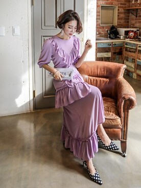 「PPGIRL（PPGIRL）のアイテム（ワンピース）」を使った、PPGIRLさん（レディース・163cm）の春コーディネート