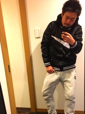 「F.C.R.B.（エフシーアールビー）のアイテム（スタジャン）」を使った、tacmaniacさん（メンズ・169cm）の秋コーディネート