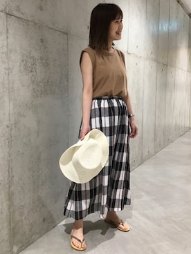 JOURNAL STANDARD EC担当さん（レディース・156cm）の夏コーディネート