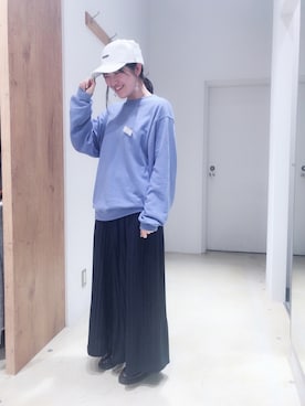 「SEVENDAYS=SUNDAY（セブンデイズサンデイ）のアイテム（帽子）」を使った、Konnoさん（レディース・162cm）の春コーディネート