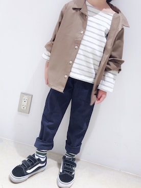 「SEVENDAYS=SUNDAY（セブンデイズサンデイ）のアイテム（パンツ）」を使った、Konnoさん（キッズ・110cm）の春コーディネート