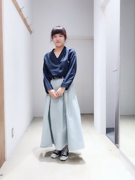 「コットンスカート」｜Konnoさん（レディース・158cm）の春コーディネート