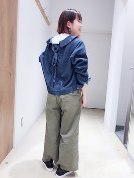 「SEVENDAYS=SUNDAY（セブンデイズサンデイ）のアイテム（ジャケット/アウター）」を使った、Konnoさん（レディース・152cm）の春コーディネート