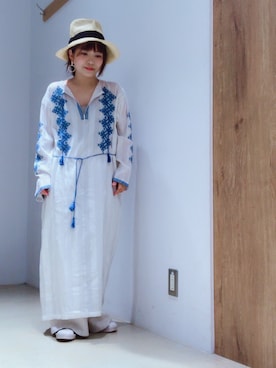 「KIJIMA TAKAYUKI」｜「アイテム（ワンピース/ドレス）」を使った、Konnoさん（レディース・149cm）の春コーディネート