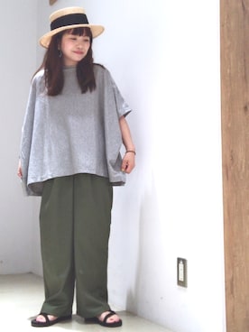 「SEVENDAYS=SUNDAY（セブンデイズサンデイ）のアイテム（チノパンツ）」を使った、Konnoさん（レディース・149cm）の春コーディネート