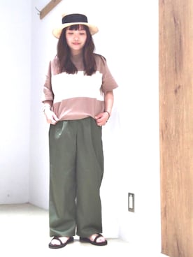 「SEVENDAYS=SUNDAY（セブンデイズサンデイ）のアイテム（チノパンツ）」を使った、Konnoさん（レディース・149cm）の春コーディネート