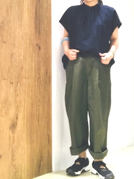 「SEVENDAYS=SUNDAY（セブンデイズサンデイ）のアイテム（チノパンツ）」を使った、Konnoさん（レディース・149cm）の春コーディネート