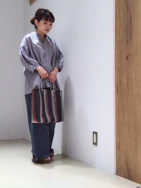 「SEVENDAYS=SUNDAY（セブンデイズサンデイ）のアイテム（ハンドバッグ）」を使った、Konnoさん（レディース・149cm）の春コーディネート