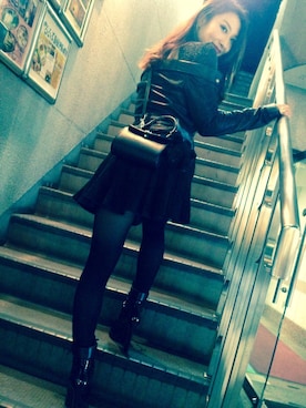 「DSQUARED2（ディースクエアード）のアイテム（ブーツ）」を使った、にゃすじまさん（レディース・162cm）の春コーディネート