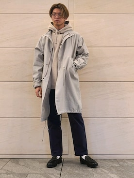 「URBAN RESEARCH Sonny Label（アーバンリサーチサニーレーベル）のアイテム（モッズコート）」を使った、たかやさん（メンズ・174cm）の冬コーディネート