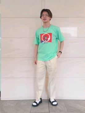 「URBAN RESEARCH Sonny Label（アーバンリサーチサニーレーベル）のアイテム（サンダル）」を使った、たかやさん（メンズ・174cm）の春コーディネート