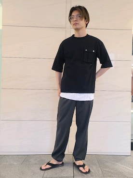 「URBAN RESEARCH Sonny Label（アーバンリサーチサニーレーベル）のアイテム（サンダル）」を使った、たかやさん（メンズ・174cm）の春コーディネート