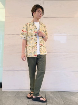 「URBAN RESEARCH Sonny Label（アーバンリサーチサニーレーベル）のアイテム（サンダル）」を使った、たかやさん（メンズ・174cm）の春コーディネート