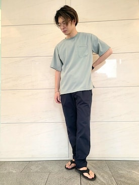 「URBAN RESEARCH Sonny Label（アーバンリサーチサニーレーベル）のアイテム（サンダル）」を使った、たかやさん（メンズ・174cm）の夏コーディネート