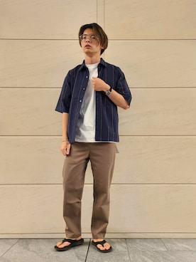 「URBAN RESEARCH Sonny Label（アーバンリサーチサニーレーベル）のアイテム（サンダル）」を使った、たかやさん（メンズ・174cm）の夏コーディネート