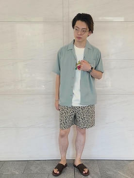 「URBAN RESEARCH Sonny Label（アーバンリサーチサニーレーベル）のアイテム（サンダル）」を使った、たかやさん（メンズ・174cm）の夏コーディネート