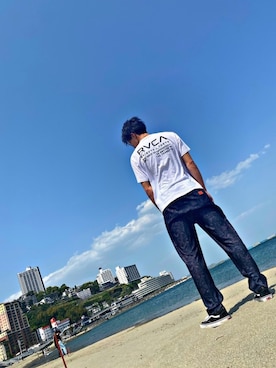 「RVCA（ルーカ）のアイテム（パンツ）」を使った、matyさん（メンズ・178cm）の春コーディネート