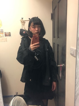 「Slightly Numb（スライトリーナム）のアイテム」を使った、崔凱怡さん（レディース・168cm）の春コーディネート