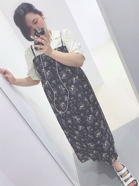 「アイテム（ワンピース/ドレス）」を使った、ぼたんさん（レディース・151cm・10代）の春コーディネート